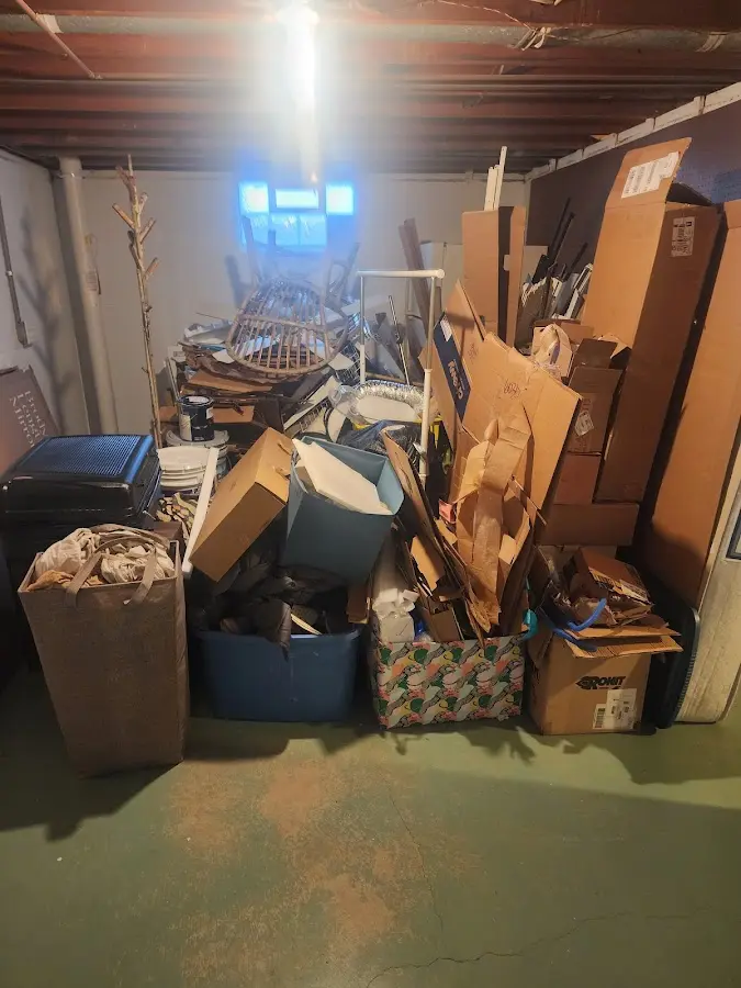 Roll-off dumpster container at job site for Yard Waste Dumpster Rental in Lower Oxford